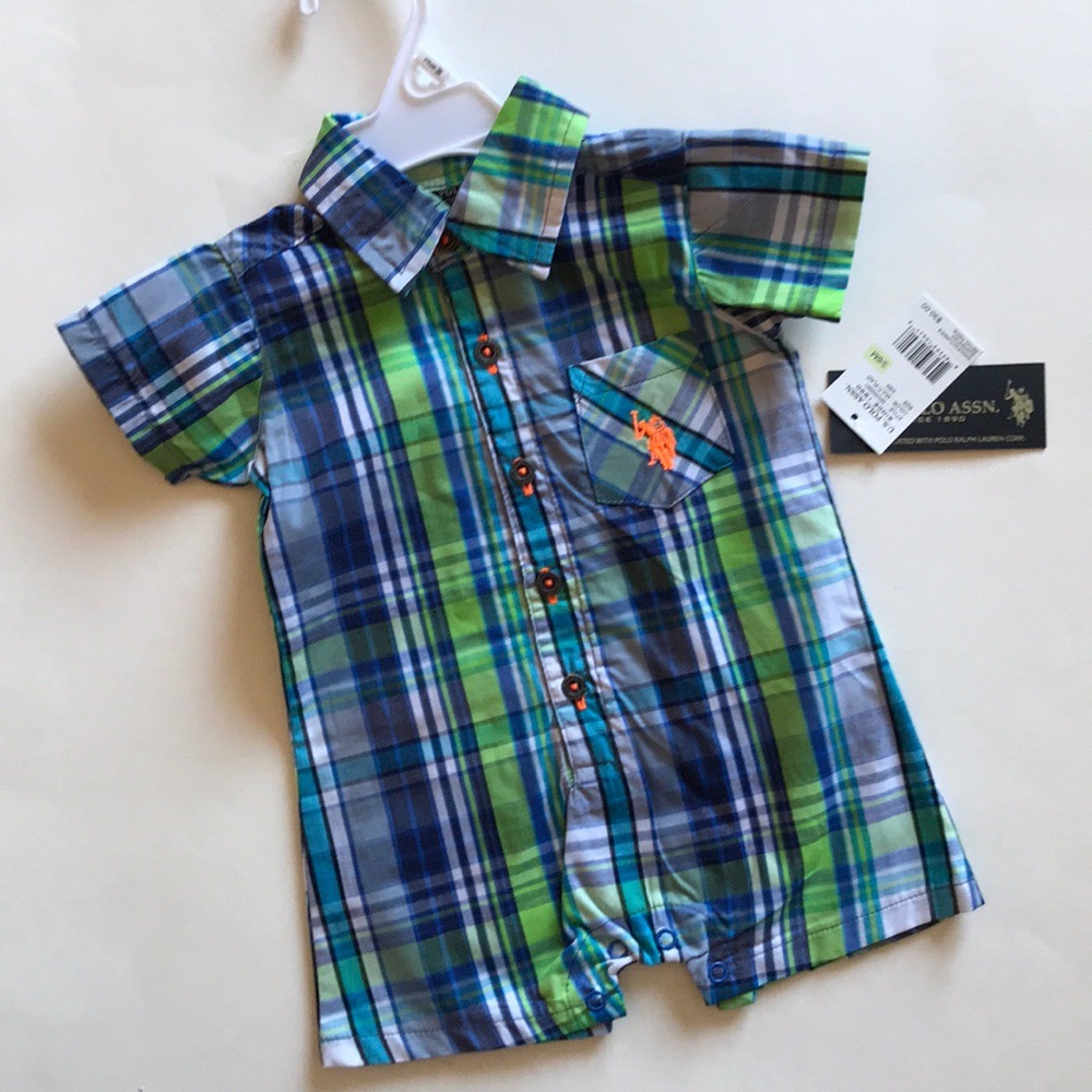 🆕 Polo Multi-Plaid One Piece